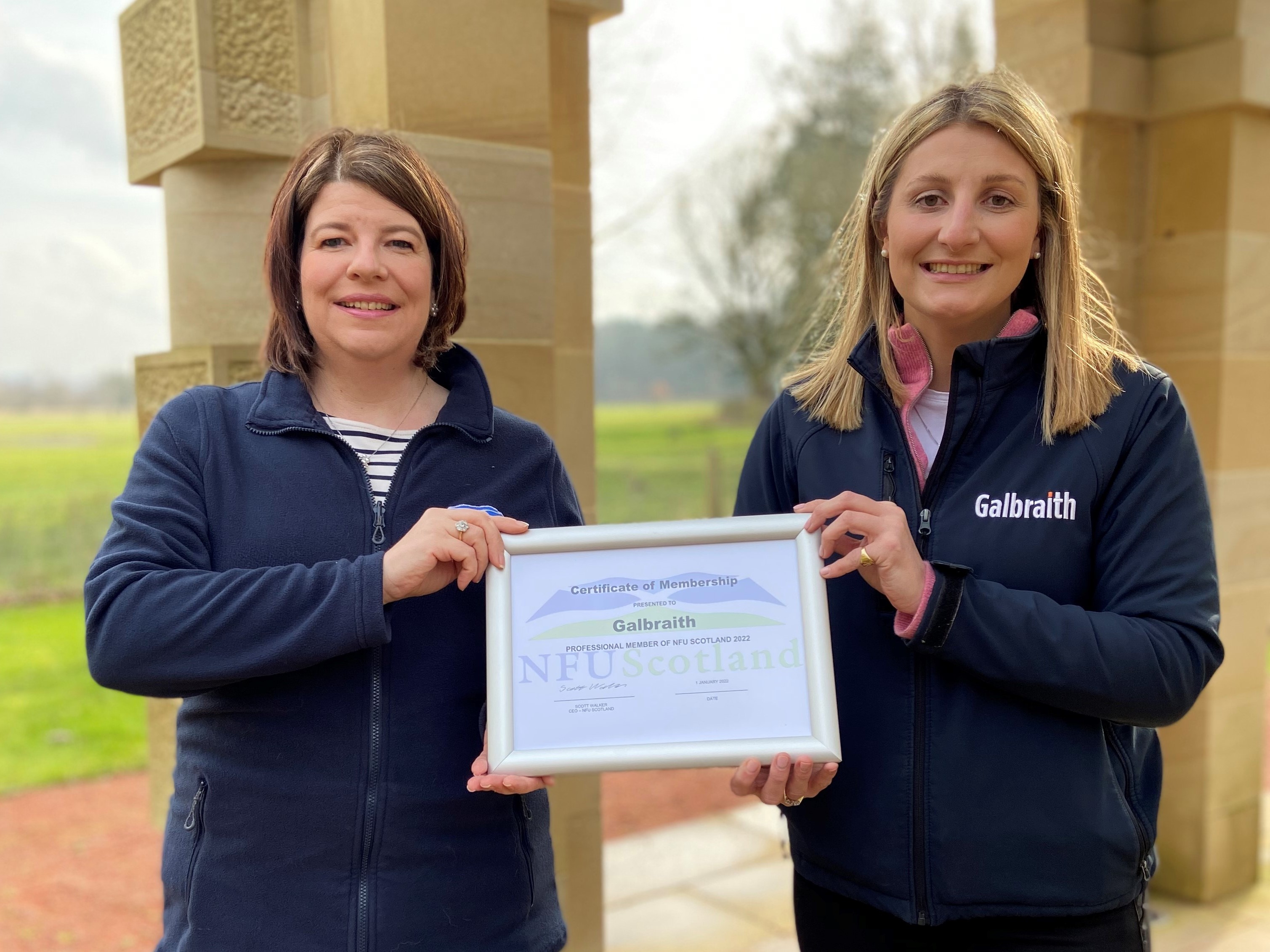 Alice Wilson with Christine Cuthbertson at Dumfries House 