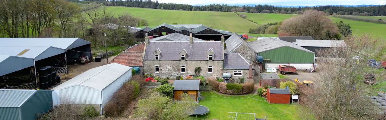 Productive beef and arable farm in West Lothian: Mid Tartraven Farmhouse Lot 1