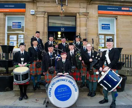 CKD Galbraith Opens New Cupar Office After 10 Years In Fife: Cupar And District Pipe Band 808X455