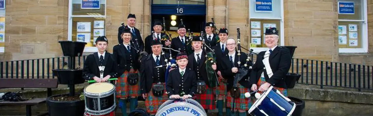 CKD Galbraith Opens New Cupar Office After 10 Years In Fife: Cupar And District Pipe Band 808X455