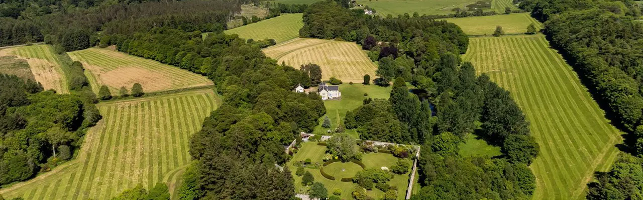 Scottish Estate Sales Boosted by Diverse Range of Buyers: Pluscarden Estate Aerial View