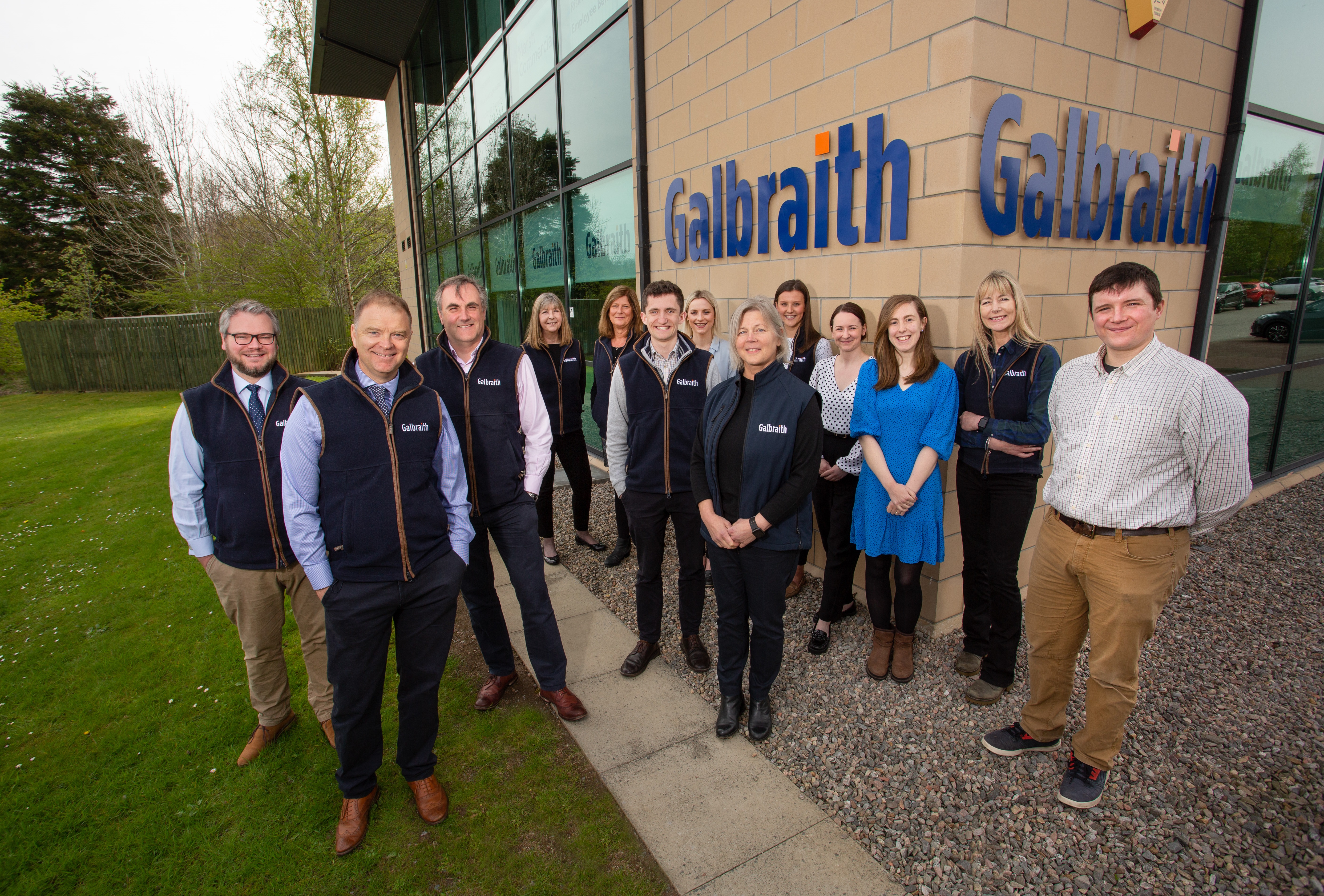 The Inverness and Moray team outside of their new office space