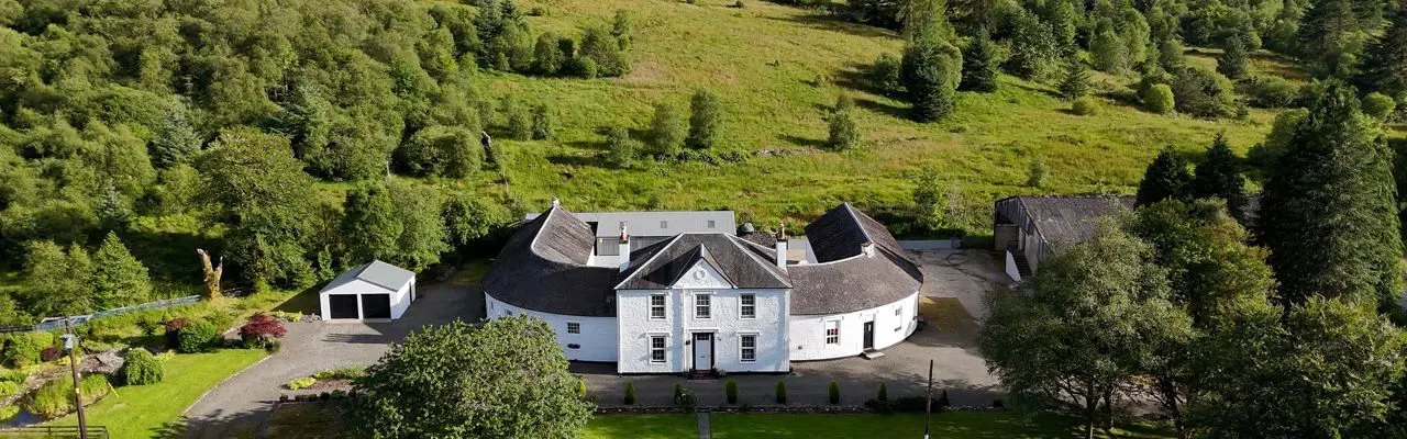 Beautiful farm, built by David Napier, pioneer of steam ships: Glenshellish Farm 1