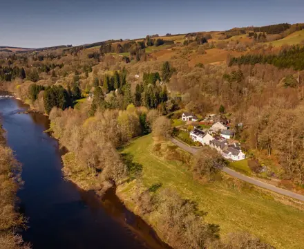 Exceptional country home with views over the River Tay: Carnliath Aerial View 1 Large
