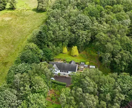 Superb family home with woodland garden in Dumfries & Galloway: Glenmore Lodge ~ Aerial View