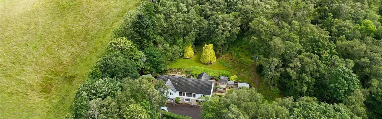 Superb family home with woodland garden in Dumfries & Galloway: Glenmore Lodge ~ Aerial View