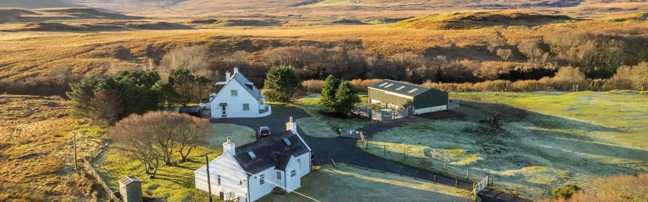 Isle of Skye property with land, two houses and camping pod business : Image 1 ~ 25 Kilmuir, Isle Of Skye (Large)