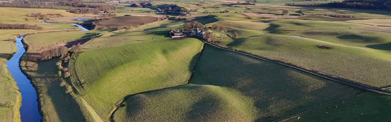 Productive livestock and arable farm in Lanarkshire comes to the market: Sandilands Farm Aerial View 2