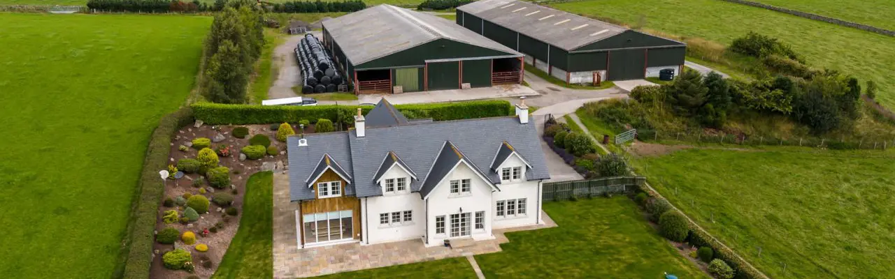 Superb house with farmland in the heart of Royal Deeside: Pittenkerrie Aerial 01 (Large)