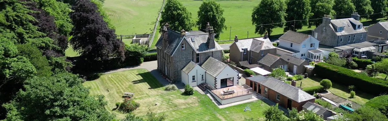 Superb Castle Douglas home with development opportunity : Albion House Aerial View (Large)