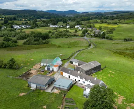 Attractive smallholding in desirable rural location offers fantastic lifestyle move: South Quintinespie Aerial View 1 (1)