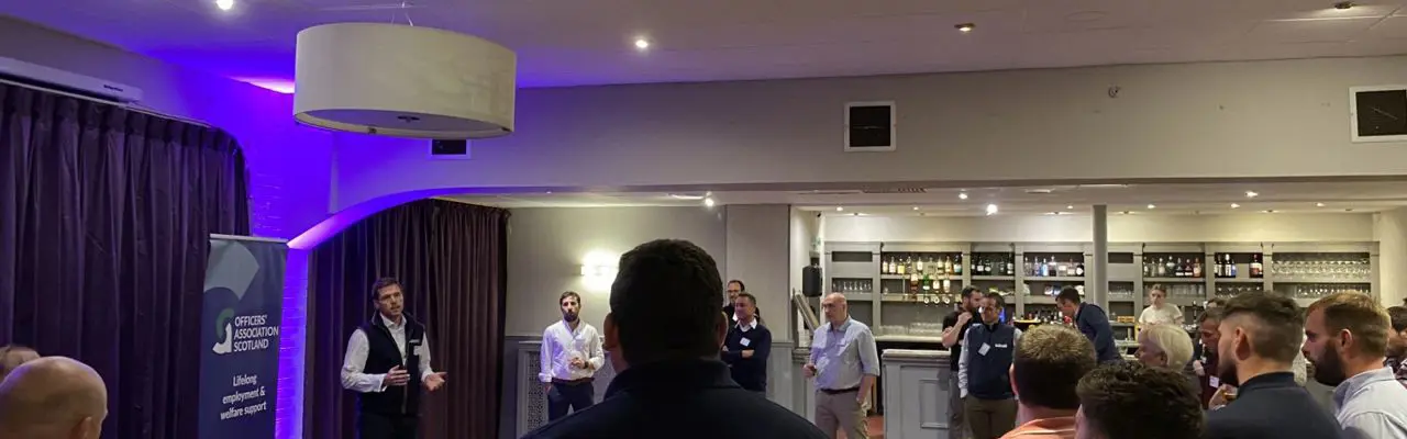 Galbraith targets ex-military personnel as The Firm continues to expand: Forres Aug 24 Tom Tongs Of Galbraith Speaking At The Officers Association Scotland Event