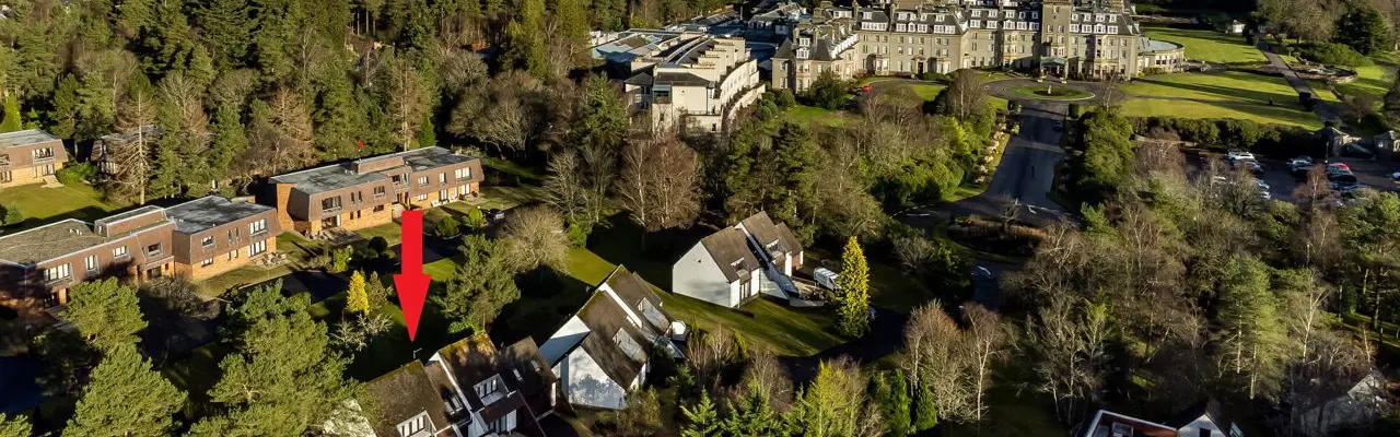 Impressive Family Home for Sale within Exclusive Gleneagles Golf Resort: 3A Balmoral Court Aerial 1